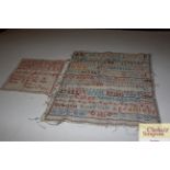 Two unframed antique samplers