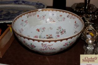 An antique famille rose bowl AF