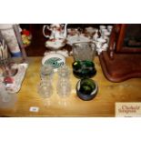 Various glass candle holders etc.