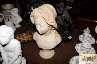 A bust in the manner of a Victorian lady