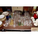 A quantity of various table glassware