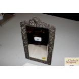 A silver mounted bevel edged easel mirror, Hallmar