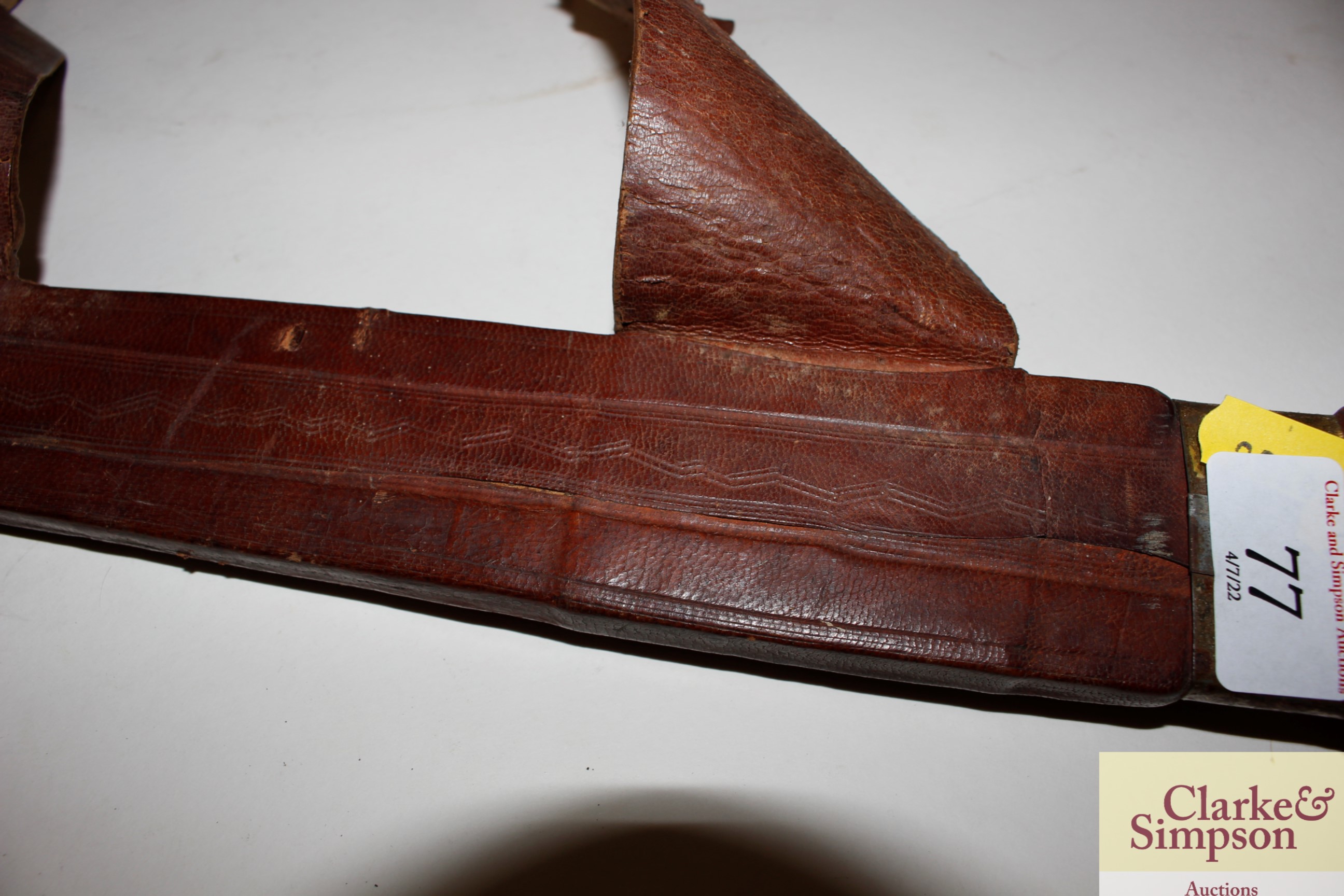 An antique leather covered Kris type sword - Image 3 of 10