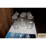 Five Kilner jars