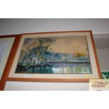 After Sir Alfred east, signed watercolour "Lake an