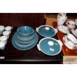 A quantity of Poole pottery dinnerware