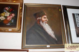 C. Daniel, oil on canvas of an elderly gentleman w