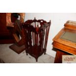 A 20th Century mahogany stick stand