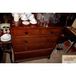 A late 19th / early 20th Century mahogany chest of