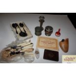 A box of miscellaneous items to include a Japanese