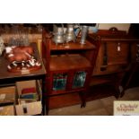 An Edwardian glazed mahogany side cabinet