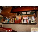 Three boxes of miscellaneous books