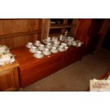 A teak low sideboard