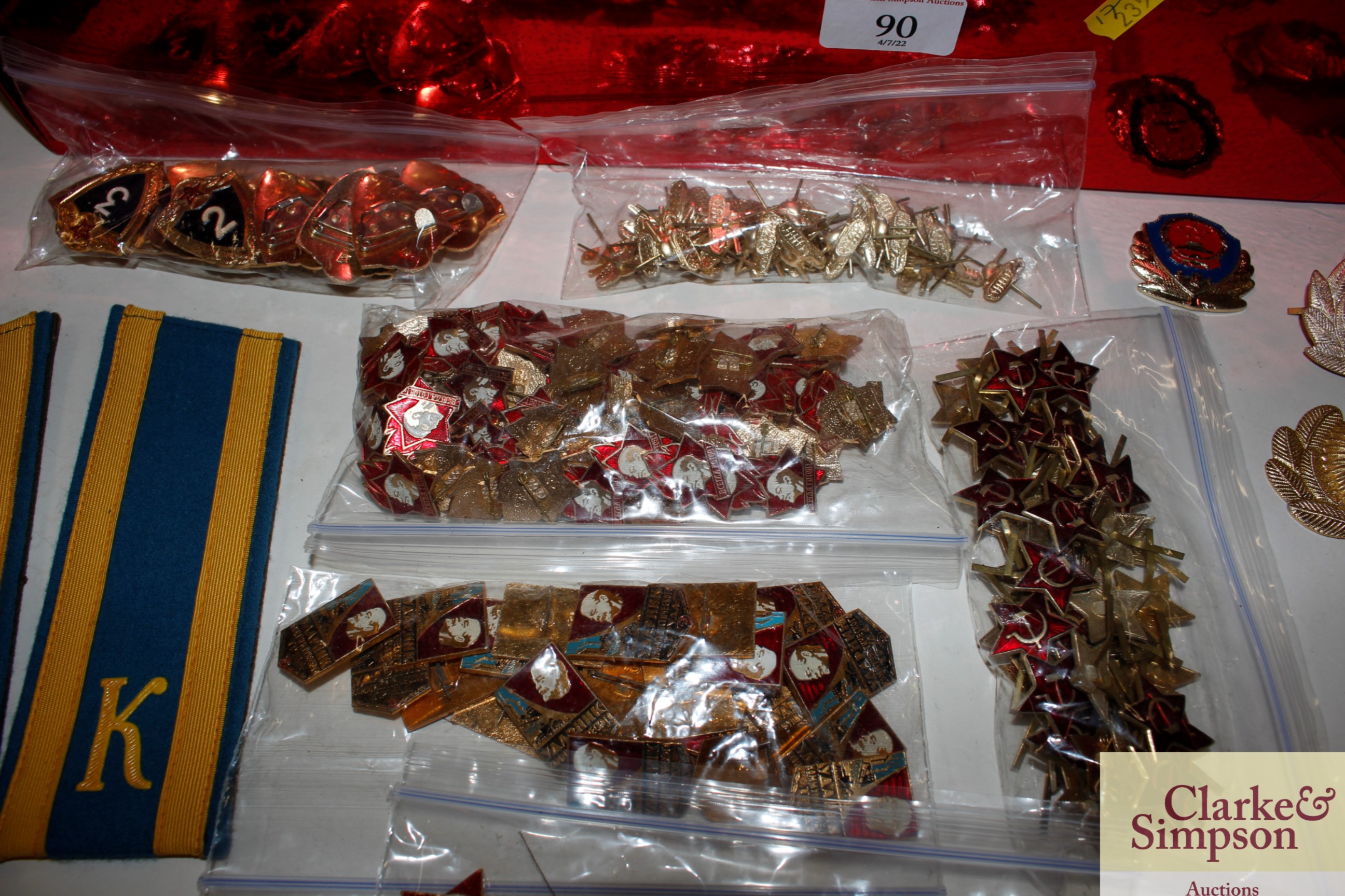 A large amount of Russian Cold War badges, buttons - Image 5 of 6