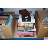 A quantity of various games; mahjong set etc