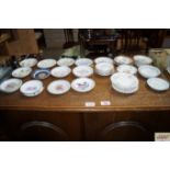 A collection of dishes to include Aynsley; Spode a