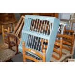 A painted pine plate rack