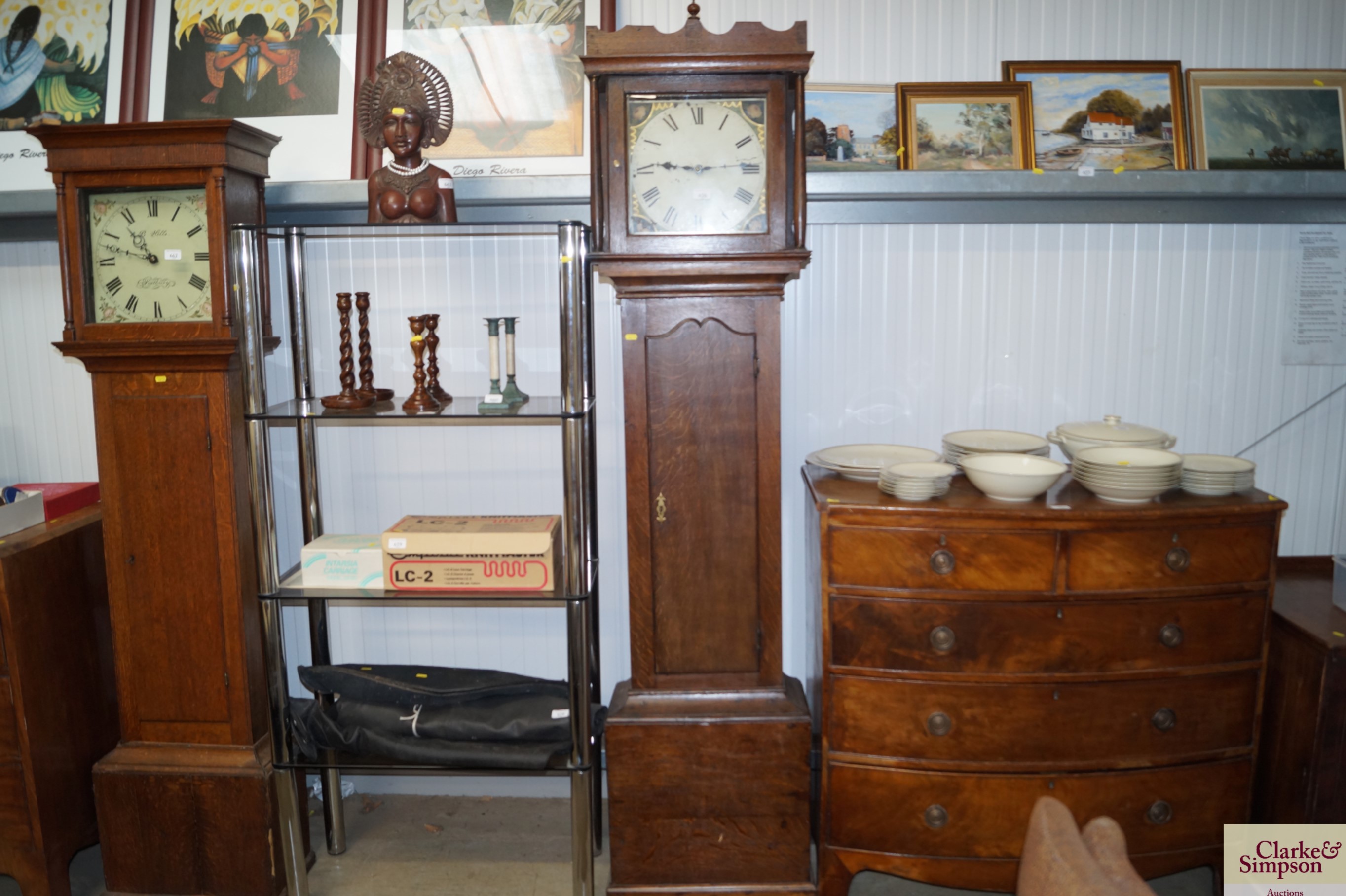 A Victorian longcase clock