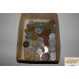 A box of mixed World coinage