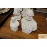 A Copeland Parian bust of Count D.Orsey; and a sma
