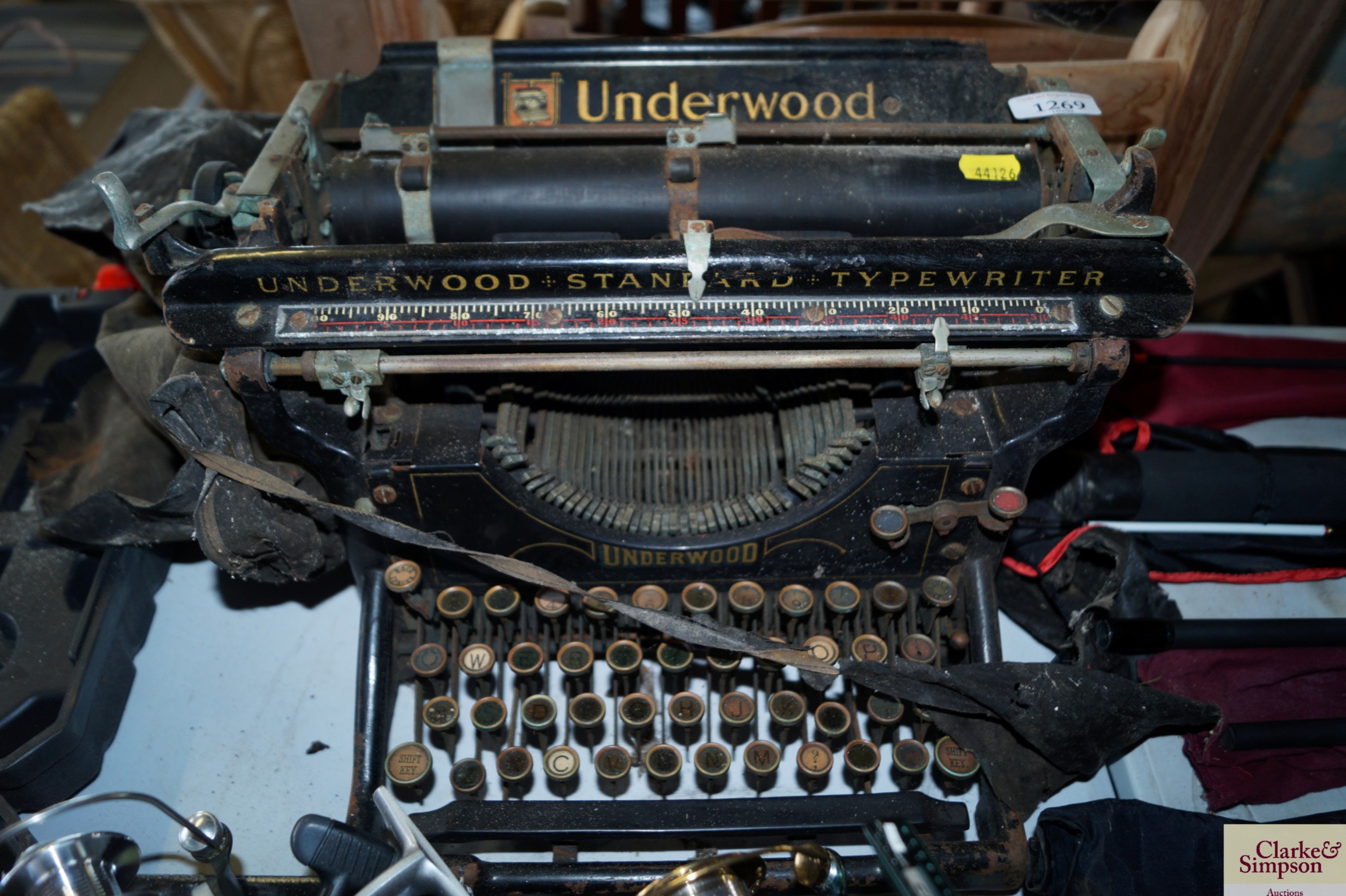 An Underwood typewriter, case AF