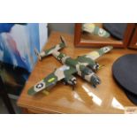 A die-cast B-25 Mitchell Bomber plane