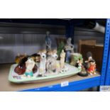 A quantity of various ornaments, figurines, to inc