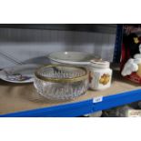 A Sadler storage jar; and a "Hello Kitty" plate; a