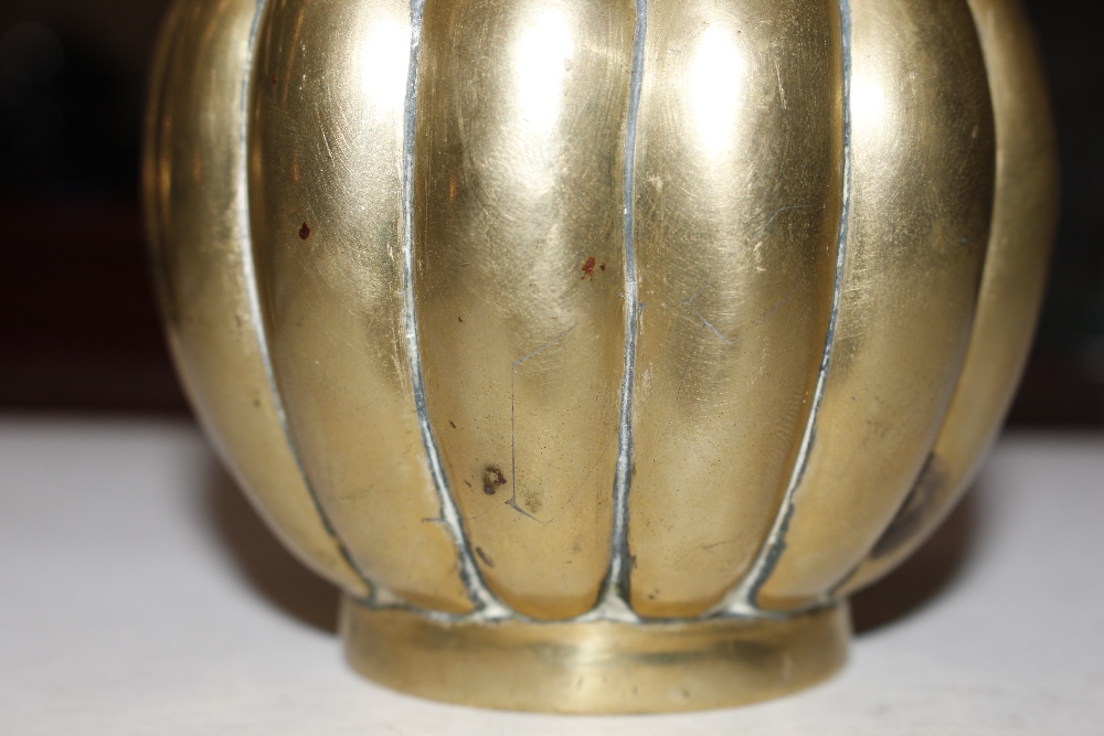 A near pair of Chinese bronze ribbed globular censers, each with large square seal marks, 9cm high - Image 22 of 27