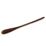 A late 19th / early 20th Century treen coracle paddle, or stirrer, possibly Welsh, 123cm long