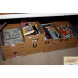 Four boxes of miscellaneous books