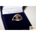 A Blue John and Hallmarked ring