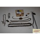 A quantity of miscellaneous watch chains etc.