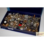 A box of miscellaneous costume brooches etc.