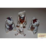 Four Royal Crown Derby and other porcelain Teddy b