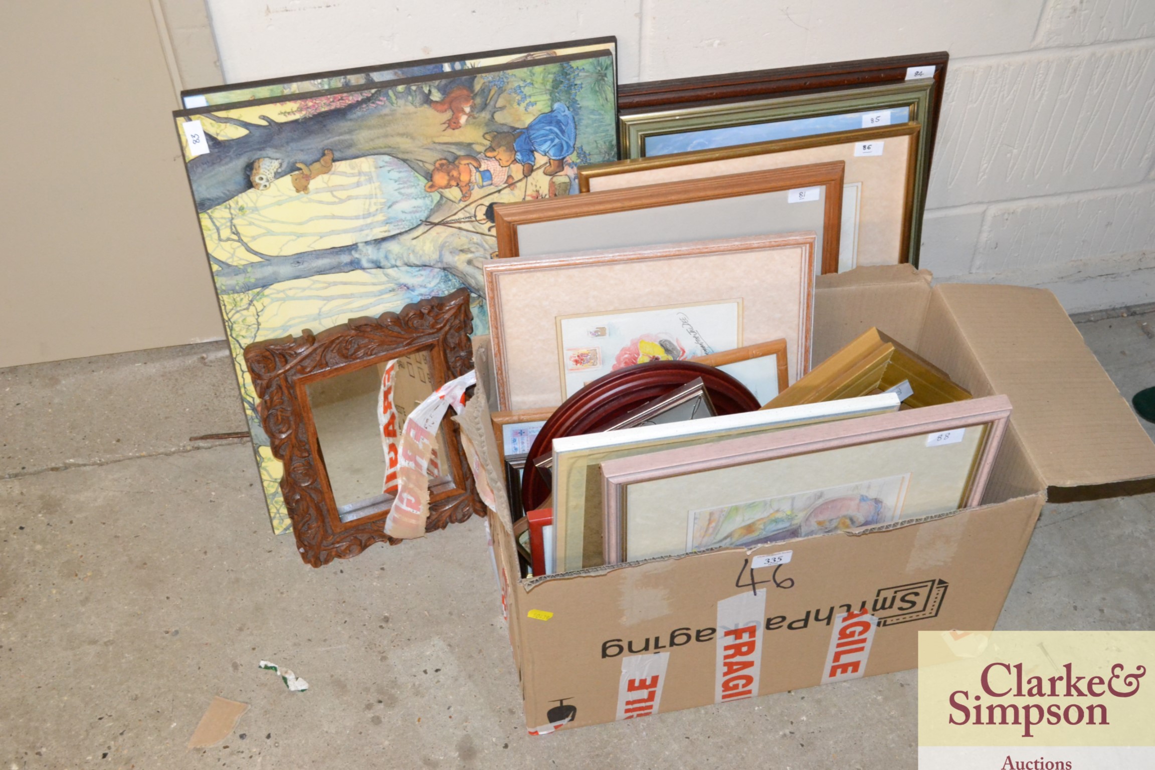 A large quantity of various pictures, prints, mirr