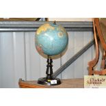 A Terrestrial globe on stand by W & A.K. Johnston