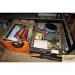 A box of miscellaneous items to include a small ca