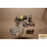 Various continental and white metal models of bear