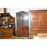 A 20th Century mahogany bureau bookcase