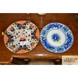 A Victorian Davenport Imari pattern plate; and a p