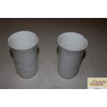 A pair of Minton white porcelain "Victoria Strawbe
