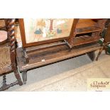 An oak and elm low bench