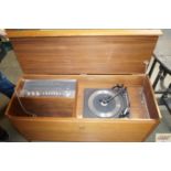 A His Masters Voice radiogram with Garrard turntab