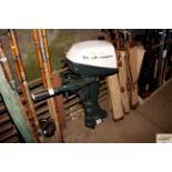 A 6 horse powdered Johnson outboard motor (short s