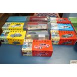 A collection of boxed Van Guard and Corgi die-cast