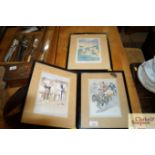 After Lawson Wood, three humorous sporting prints