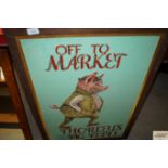 A painted Thorley's pig feed sign