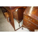 An Edwardian mahogany framed wall mirror