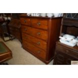 A Victorian mahogany chest of two short and three